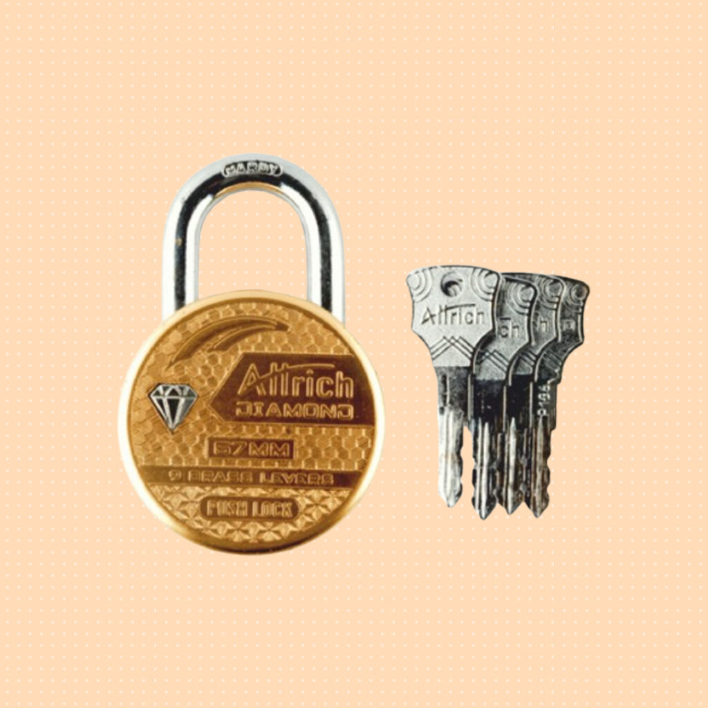 DIMOND BRASS PADLOCK ALL RICH