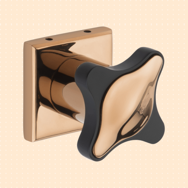 Star mortise handle copper antique