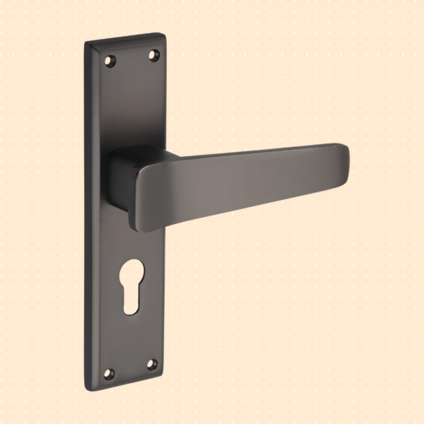 krysta mortise handle black silver