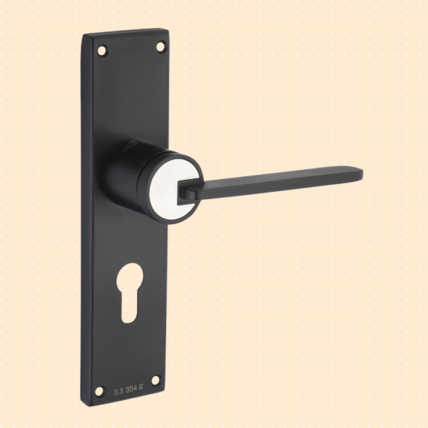 vesta mortise handle black silver